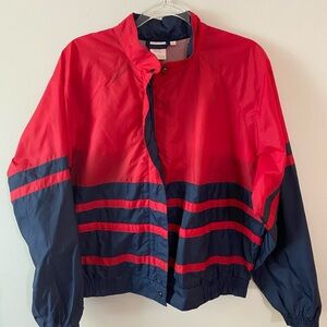Lady Totes, Red & Navy Vintage Windbreaker Golf Jacket